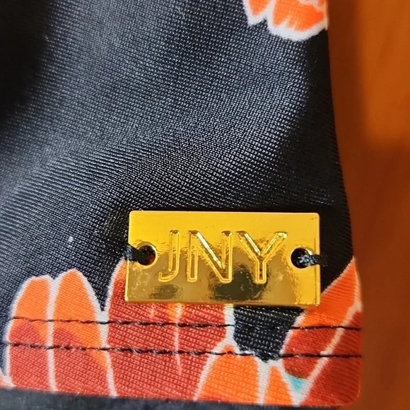 Jones New York Black Floral ONE Piece Swimsuit size Med - Picture 4 of 8